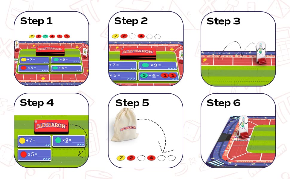 Yuka Champs Smart Math Games for Kids 6-8, 8-12 Age Group, Learn Math Manipulatives - Multiplication, Division, Addition and Subtraction with Educational Toy Board Games, for Boys and Girls