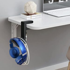 ETOWIFA Headphone Holder Hanger Upgraded with Rotating & Adjustable Clamp for Controller & Headphones, Headset Stand Under Desk Hook Mount Built in Cable Clip