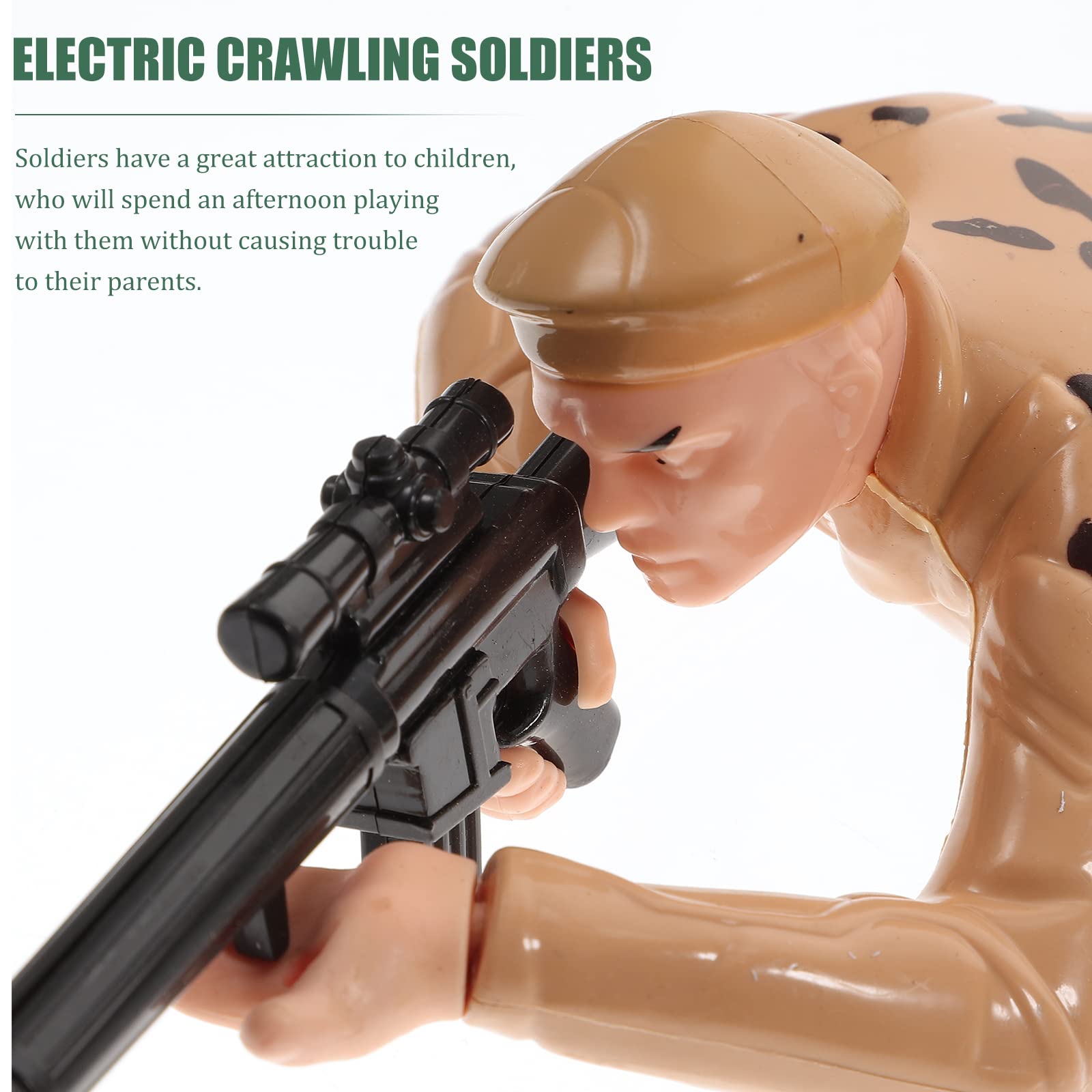 Gadpiparty Electric Kirsten dunst Plastic Soldier Toys with Light and Sound 2 pcs Plastic Crawling Soldiers Kids Model take The Lead Toys tin Man