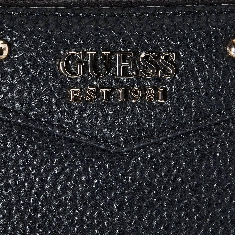 GUESS Womens Eco Brenton Large Zip Around wallet, Black, One Size US