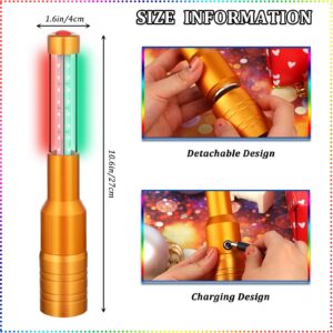 4 Pieces LED Strobe Baton Bottle Service Sparklers LED Metallic Bottle Service Lights Handheld Light for Nightclubs Weddings Parties Activities Supplies