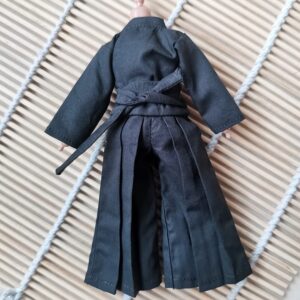 1/12 Samurai Kimono Clothes for Clown 6" SHF MEZCO 3ATOYS Vtoys Action Figure Doll Clothes (Black top&Trousers)