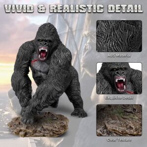 Minaso Action Figure, 5.5" Animal Movie Series Toys, Realistic Figure Statue Toy with Detachable Base for Decoration Collection Gift Black