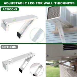 Air Conditioner Support Bracket Extra Large, ACOCOKI Universal Window AC Support Bracket with Upgraded Extension Leg, Air Conditioner Bracket Up to 110 lbs, for 5,000 to 12,000 BTU AC Unit