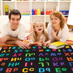 WATINC 151Pcs Alphabets Letters Numbers Felt Board Story Preschool Set Colorful ABC Letter Upper Lower Case Math Symbols Large Wall Storyboard Early Learning Play Kit for Toddlers Kids 41 x 30 Inch