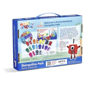 hand2mind Numberblocks Stampoline Park Stamp Activity Set, 20 Kids Stamps, 12 Washable Ink Pads, Number Toys, Preschool Math Toys, Counting Toys, Kids Arts and Crafts, Birthday Gifts for Kids