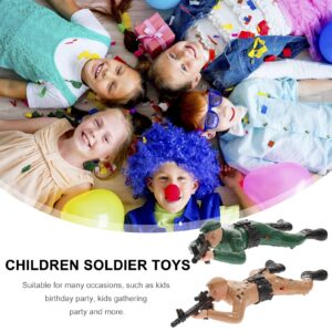 Gadpiparty Electric Kirsten dunst Plastic Soldier Toys with Light and Sound 2 pcs Plastic Crawling Soldiers Kids Model take The Lead Toys tin Man