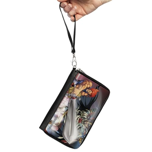 Buckle-Down PU Zip Around Wallet Rectangle ThunderCats Lion O and Mumm Ra Sword of Omens Pose