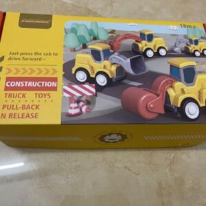 CARLORBO Toy Cars for Toddlers 1-3 - Pull Back Cars Toys, Press and Go Truck Toys for 18 Months to 2 3 4 5 Years Boys Girls Gift 4 PCS (Construction Vehicles)