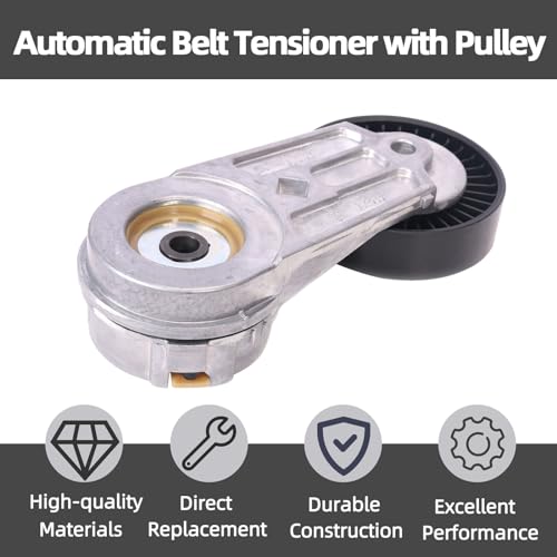 Automatic Belt Tensioner with Pulley Fits for Chevrolet Equinox Malibu HHR Cobalt Cavalier Classic,Fits for Saturn Aura Vue Sky Ion L300 L200 LW200 LS LW1,Fits for Terrain Alero Regal Verano,24430296