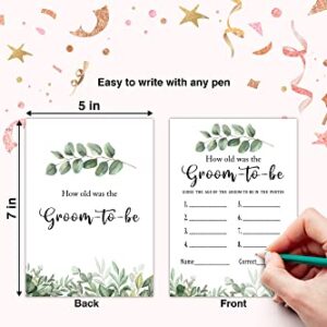 How Old Was The Groom-To-Be Wedding Shower Game - Greenery Bachelor Party Games – Engagement Party Game - Groomsman Party - wedding shower, bachelorparty, engagement party - 30 Game Cards (a003 CNJ)