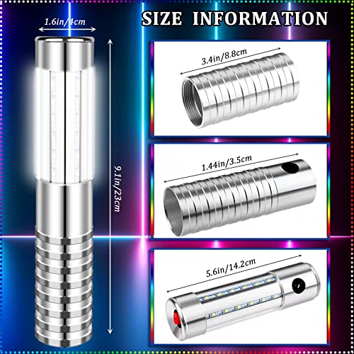 4 Pieces LED Strobe Baton Bottle Service Sparklers Bottle Service Light Bottle Handheld Light for Nightclubs Weddings Parties Activities Supplies (Silver)