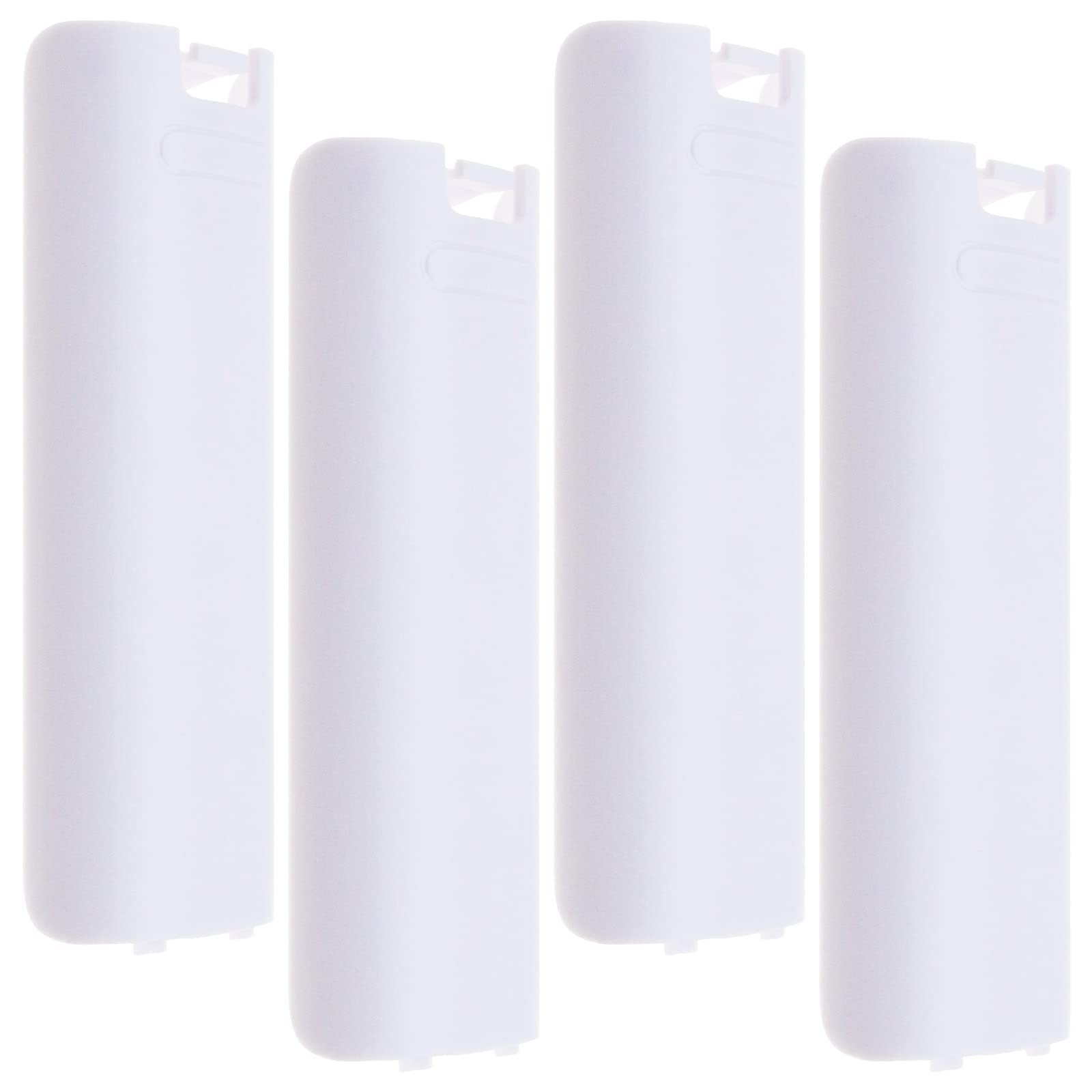 Create idea 4PCS Battery Back Door Cover Shell Compatible with Nintendo Wii Remote Controller Replacement Plastic Battery Lid White