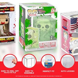 EVORETRO Pop Protector for Funko Pop 4 inch figures - 10 pack - Themed Decal Designed on Display Case such as Bullet Hole, US Flag, Vaulted, Music and more. Will Last for Years to Come