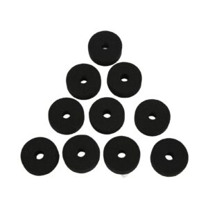 20Pcs Cymbal Felt Washers, 4cm Non Slip Felt Pads Cymbal Replacement Accessories for Drum Set(Black) Cymbal Felt Cymbal Felts And Sleeves