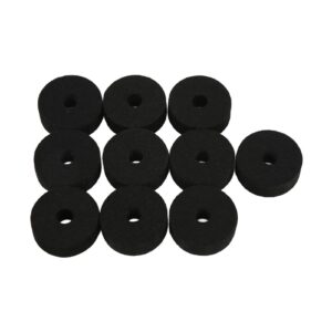 20Pcs Cymbal Felt Washers, 4cm Non Slip Felt Pads Cymbal Replacement Accessories for Drum Set(Black) Cymbal Felt Cymbal Felts And Sleeves