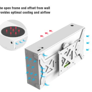 ElecGear Magnetic Wall Mount for Xbox Series S, Metallic Mount with Magnet and Built-in Spirit Level - Mount XSS Vertically, Horizontally or Under Desk