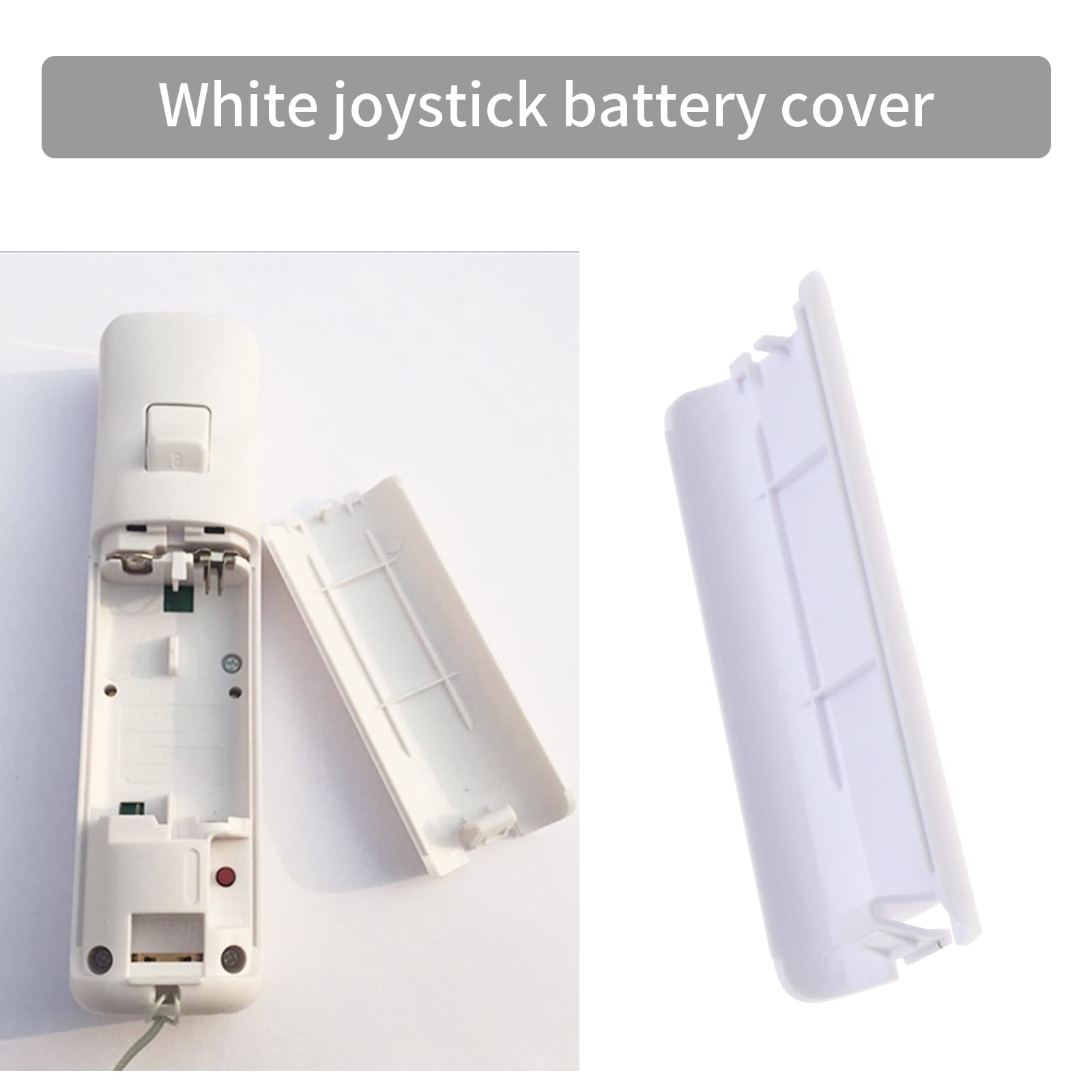 Create idea 4PCS Battery Back Door Cover Shell Compatible with Nintendo Wii Remote Controller Replacement Plastic Battery Lid White