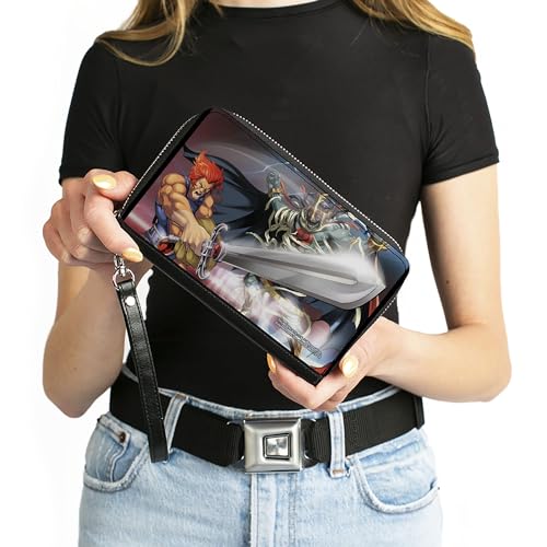 Buckle-Down PU Zip Around Wallet Rectangle ThunderCats Lion O and Mumm Ra Sword of Omens Pose