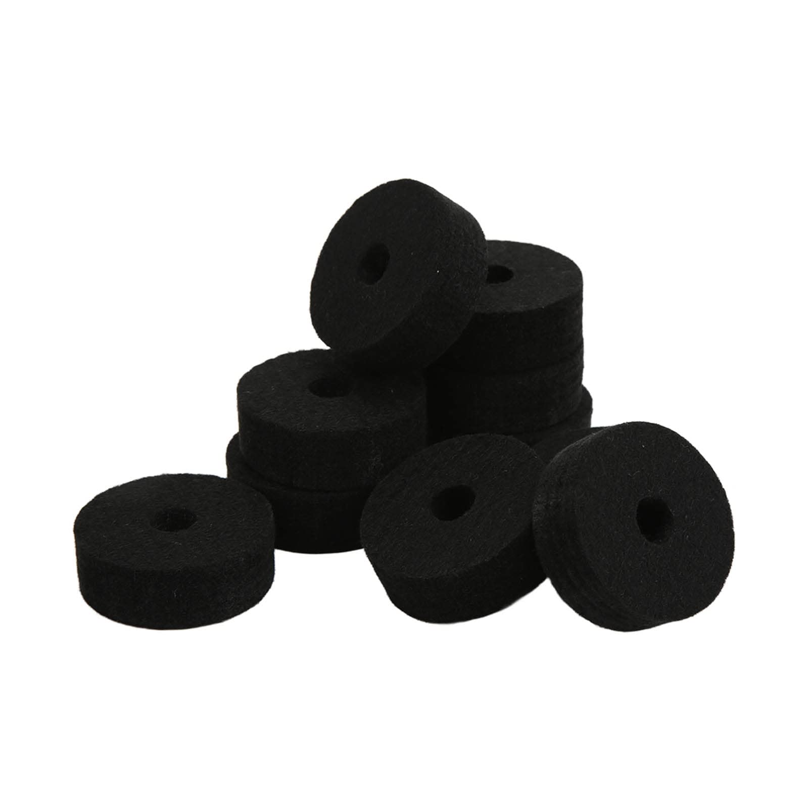 20Pcs Cymbal Felt Washers, 4cm Non Slip Felt Pads Cymbal Replacement Accessories for Drum Set(Black) Cymbal Felt Cymbal Felts And Sleeves