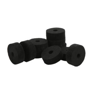 20Pcs Cymbal Felt Washers, 4cm Non Slip Felt Pads Cymbal Replacement Accessories for Drum Set(Black) Cymbal Felt Cymbal Felts And Sleeves