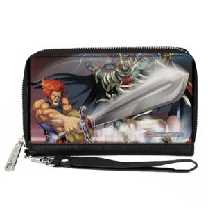 buckle-down pu zip around wallet rectangle thundercats lion o and mumm ra sword of omens pose