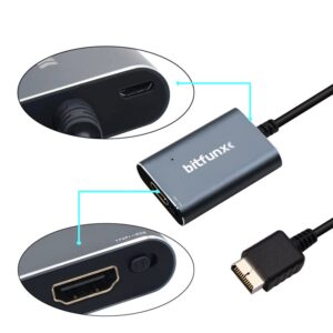 HDMI Adapter for PS2, HDMI Converter with RGB/YPbPr Switch for Sony Playstation 2 Game Console