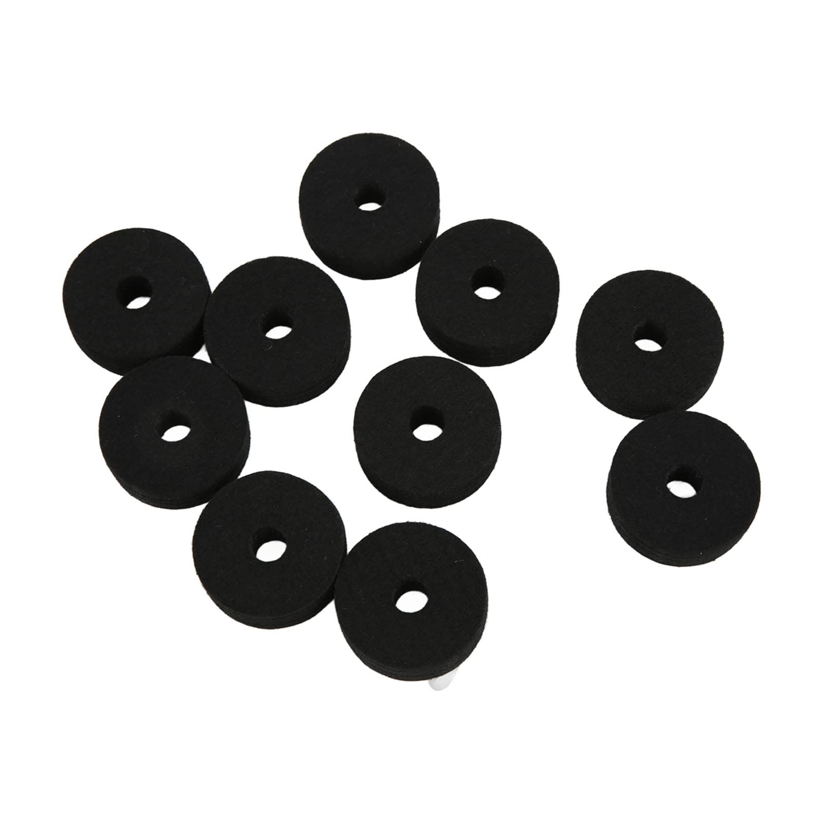 20Pcs Cymbal Felt Washers, 4cm Non Slip Felt Pads Cymbal Replacement Accessories for Drum Set(Black) Cymbal Felt Cymbal Felts And Sleeves