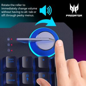 Acer Predator Aethon 700 Gaming Keyboard: Clicky or Linear - Your Choice | Per-Key 16.8M RGB Colors Backlighting | Programmable | Dedicated Media Keys & Dial | 100% Anti-Ghosting | Magnetic Wrist Rest