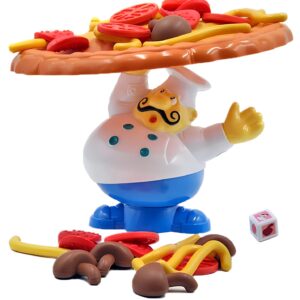 Trisquirrel Topple Pizza Game,Tabletop Balancing Pizza Toy, Poppa's Pizza Pile-Up for 2-4 Players,Fun for Family & Friends