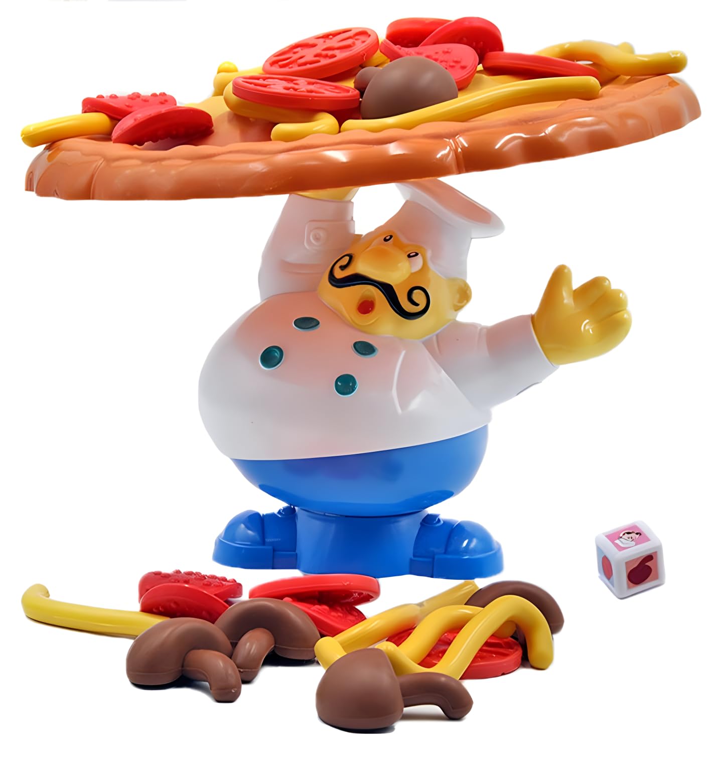 Trisquirrel Topple Pizza Game,Tabletop Balancing Pizza Toy, Poppa's Pizza Pile-Up for 2-4 Players,Fun for Family & Friends