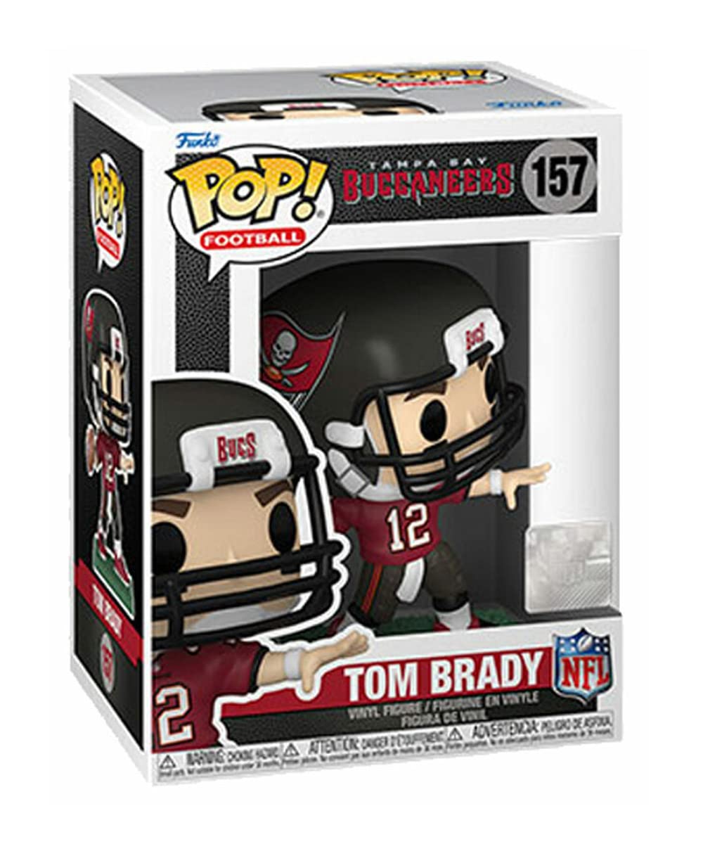 Tom Brady Bucs Home Uniform Vinyl Figure #157 Bundled with Compatible Ecotek Pop Box Protector