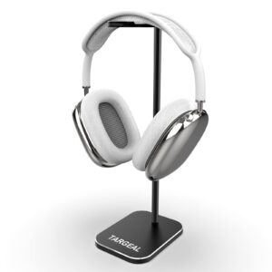 targeal headphone stand - aluminum gaming headset holder for desk - computer game hardware and accessories - gamer storage gifts for men - black