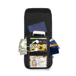 Vnurnrn Crossbody Bags Cell Phone Wallet Purses for Women, Sunflowers and American Flag Travel Purses with Card Slots, 6 x 7.5 inch