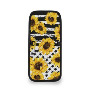 Vnurnrn Crossbody Bags Cell Phone Wallet Purses for Women, Sunflowers and American Flag Travel Purses with Card Slots, 6 x 7.5 inch