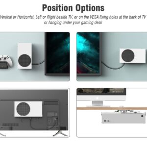 ElecGear Magnetic Wall Mount for Xbox Series S, Metallic Mount with Magnet and Built-in Spirit Level - Mount XSS Vertically, Horizontally or Under Desk