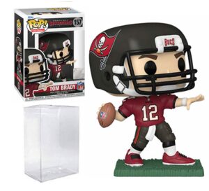 tom brady bucs home uniform vinyl figure #157 bundled with compatible ecotek pop box protector