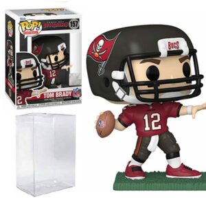 Tom Brady Bucs Home Uniform Vinyl Figure #157 Bundled with Compatible Ecotek Pop Box Protector