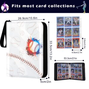 CECOKESO Card Binder 9 Pocket, Fits 900 Cards with 50 Removable Sleevesves,Trading Card Binder with Sleeves, Baseball Card Binder, Sports Card Binder Collectible Trading Card Albums