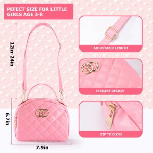 Little Girl Purse with Pretend Makeup Kit, Toddler Purses with Accessories, Kids Play Make up Toy with Handbags, Pink Princess Kit Gifts Toddler Girls Toys for 2-4 3-5 4-6 3 4 5 6 7 8 Year Old