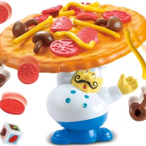 Trisquirrel Topple Pizza Game,Tabletop Balancing Pizza Toy, Poppa's Pizza Pile-Up for 2-4 Players,Fun for Family & Friends