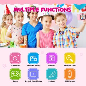 Kids Digital Camera - HD Upgrade for Girls & Boys Age 3-10 - 32GB SD Card, Silicone Cover, Christmas & Birthday Gifts