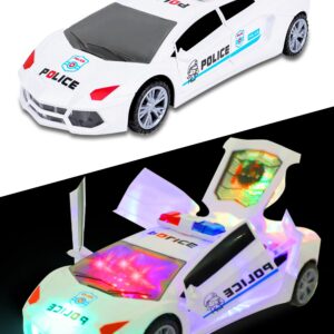 Police Car Toy for Boys, Girls, Kids, Police Car Toys with Lights and Siren, Interactive Educational Gift Toys for 3 4 5 6 7 Year Old Boys Girls