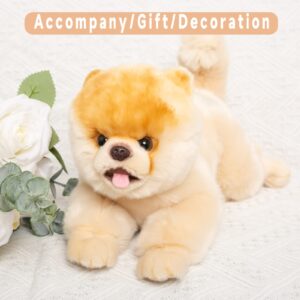 16 Inch- Pomeranian Stuffed Animals Toy Dog,Plush Puppy Realistic Cute Toy Dog Present Gift for Girls Boys