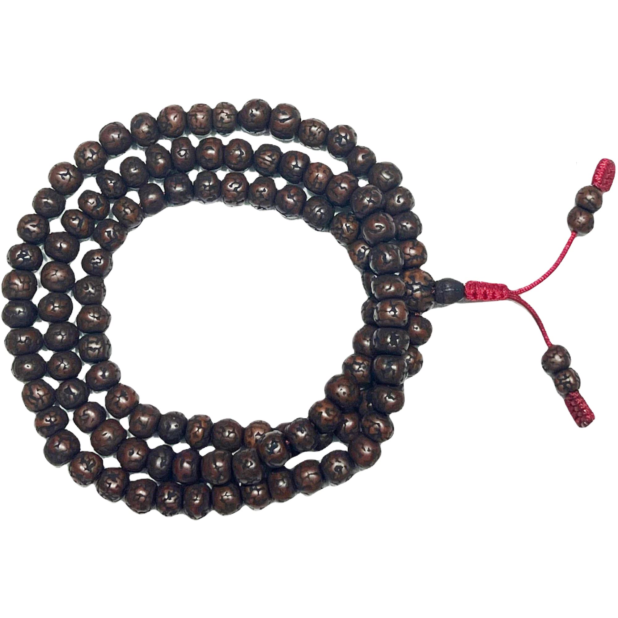 Agan Traders Women's 2024 Meditation Prayer Beads Necklace Healing Power Tibetan Buddhist Wrist Japa Mala (83 BM, 8, Raktu)