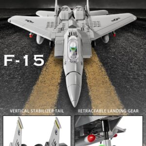 SEMKY Military F-15 Eagle Fighter Jet Air Force Building Block Set (262 Pieces) Toys Gifts for Military Fans and Kid