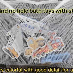 Foam Bath Toys for Toddlers- 29 Piece Vehicles Bath Stickers with Storage Bag Educational Floating Bathtub Traffic Preschool Non-Toxic Fun Bathing for Baby Girls Boys Toddler Kids