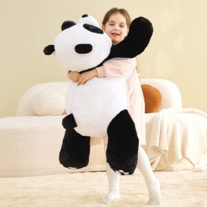 IKASA Giant Panda Stuffed Animal Plush Toy,30" Large Cute Jumbo Soft Toys,Huge Big Size Plushy Fluffy Fat Oversized Plushie,Gifts for Kids Girls