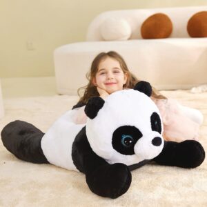 IKASA Giant Panda Stuffed Animal Plush Toy,30" Large Cute Jumbo Soft Toys,Huge Big Size Plushy Fluffy Fat Oversized Plushie,Gifts for Kids Girls