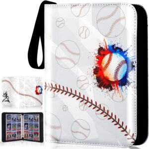 cecokeso card binder 9 pocket, fits 900 cards with 50 removable sleevesves,trading card binder with sleeves, baseball card binder, sports card binder collectible trading card albums